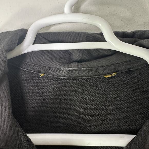 Harley Davidson Hoodie Sweatshirt Womens Large Black Full Zip Studded Logo Biker - Picture 4 of 7